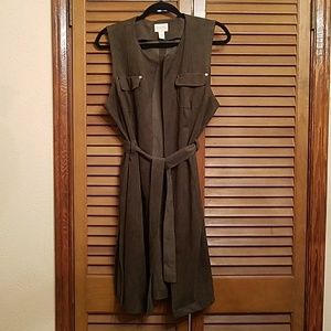 Chico's Faux Suede Long Vest